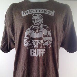 Abe Lincoln History Buff Men's XXL Graphic Tee